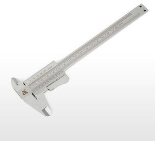 150 x 0,02 mm - 6" x 1/1000 Monoblok Gövde, Otomatik Kilitli, Tahta Kutu