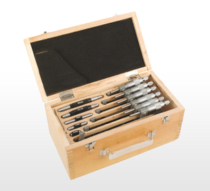 0-150 x 0,01 mm 6 Parçalı SET, ( Dikey Konumda Tahta Sandık )